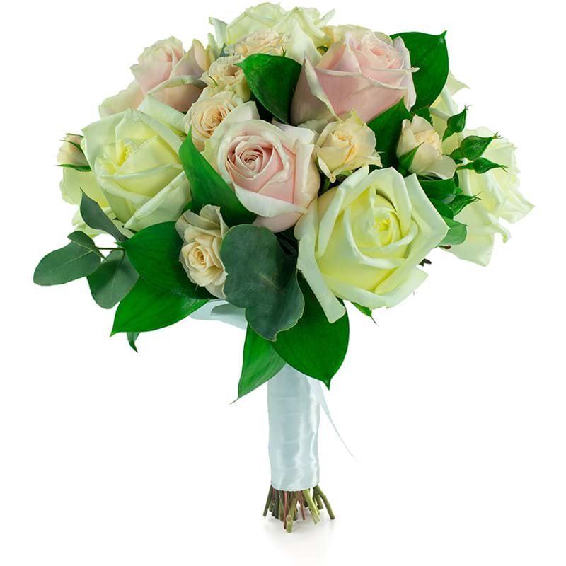 Italia in fiore consegna bouquet rose rosa e bianche in Italia