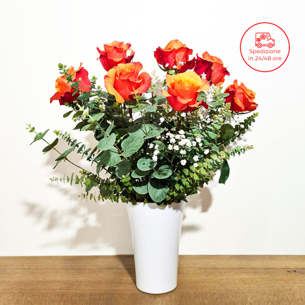 Spedire 7 rose arancio