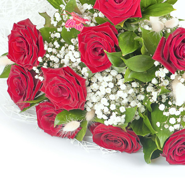 Spedire 9 rose rosse particolare