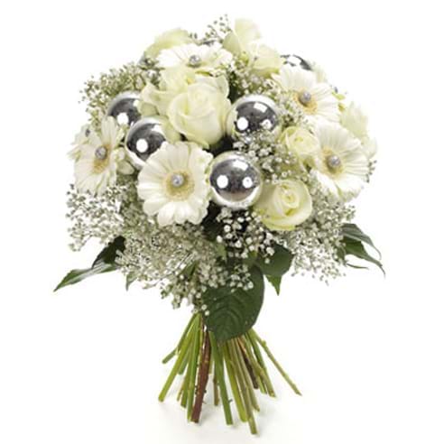 Italia in fiore consegna bouquet di natale bianco in Italia