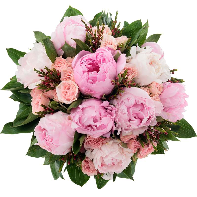 Spedire bouquet di peonie vista alto