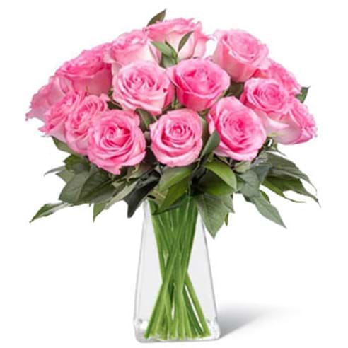 Italia in fiore consegna bouquet rose rosa in vaso in Italia