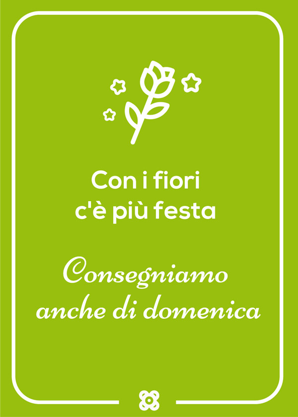 Italia in fiore consegna Consegniamo per la tua festa in Italia