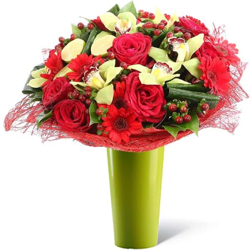 Spedire regalo romantico con vaso verde