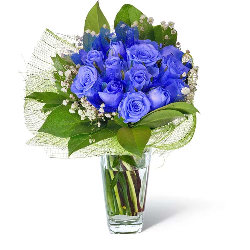 Spedire rose blu in vaso
