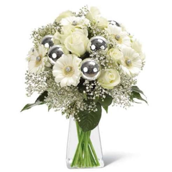 bouquet di natale bianco