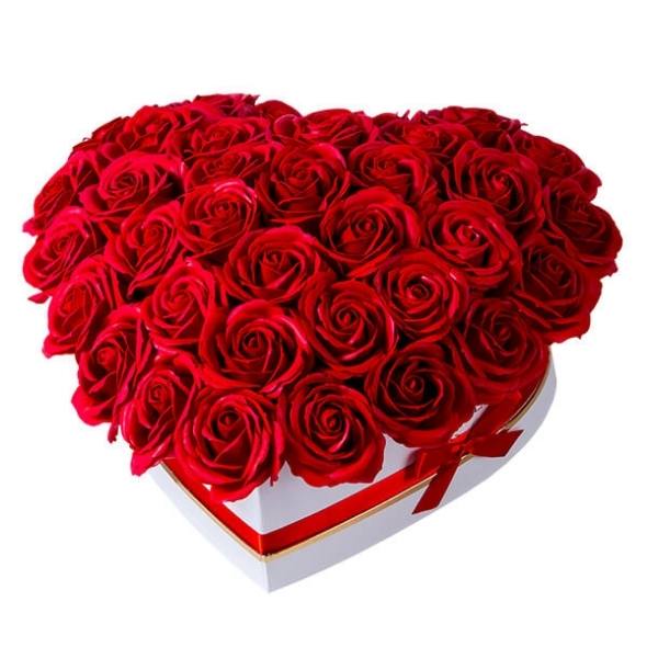 scatola cuore rosso